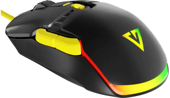 Мишка Modecom Jager Volcano, ігрова, 12400dpi., 7кн.,RGB, Hot-Swap, custom., чорна - 573306