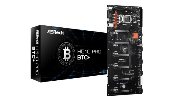 ASRock H510 Pro BTC+/REF (1200/H510, DDR4, 6xPCIex16, HDMI, 1xSATAІІІ, M.2, GLan, 501мм*224мм)