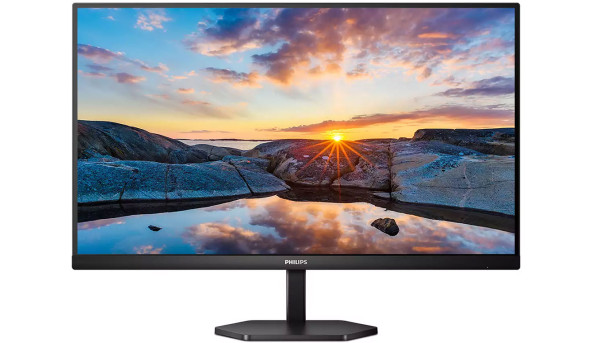 TFT 27" Philips 27E1N3300A, IPS, 75Гц, 1мс, HDMI, USB-C, USB-hub, колонки, чорний