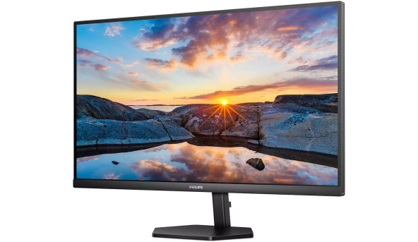 TFT 27" Philips 27E1N3300A, IPS, 75Гц, 1мс, HDMI, USB-C, USB-hub, колонки, чорний - 573503