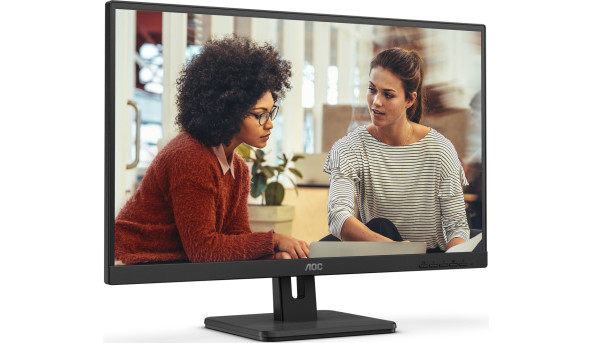 TFT 27" AOC 27E3UM, VA, 75Гц, D-Sub, HDMI, DP, USB-hub, колонки, чорний - 573506