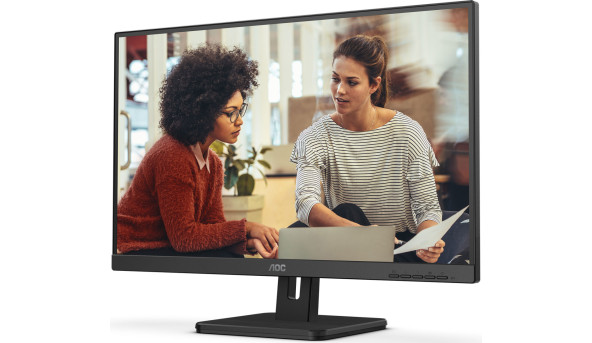 TFT 27" AOC 27E3UM, VA, 75Гц, D-Sub, HDMI, DP, USB-hub, колонки, чорний - 573506