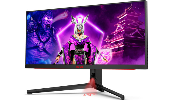 TFT 34" AOC AGON AG344UXM, WQHD, IPS, MiniLED, 170Гц, 1мс, 2xHDMI, 2xDP, USB-C, USB-hub, HAS, кол - 573513
