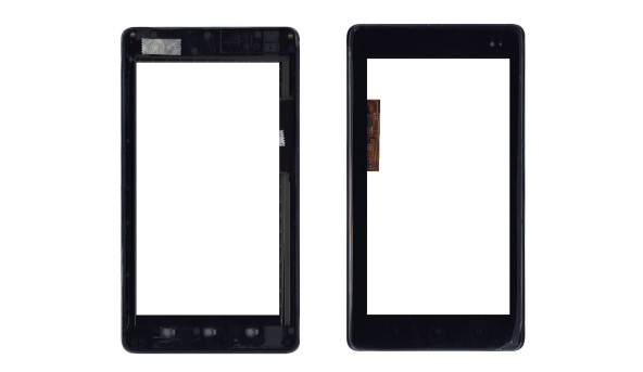 Тачскрін для планшета Huawei Ideos S7 Slim S7-201u чорний з рамкою
