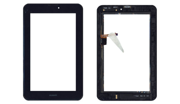 Тачскрін (Сенсорне скло) для Huawei Mediapad 7 Vogue S7-602, S7-601u чорний з рамкою