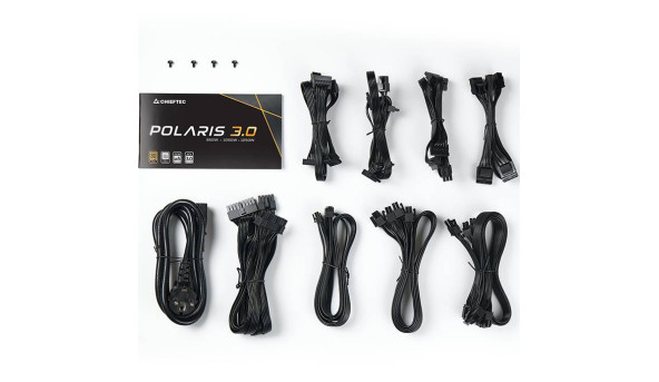 БЖ 1050W Chieftec POLARIS 3.0 PPS-1050FC-A3, 135 mm, 80+ GOLD, Cable management, retail