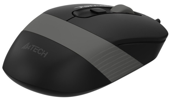 Мишка A4-Tech Fstyler FM10S, 4 кн., 1600 dpi, безшумна, USB, чорно-сіра - 573918