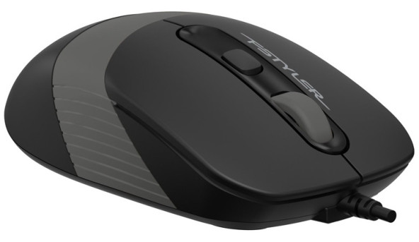 Мишка A4-Tech Fstyler FM10S, 4 кн., 1600 dpi, безшумна, USB, чорно-сіра