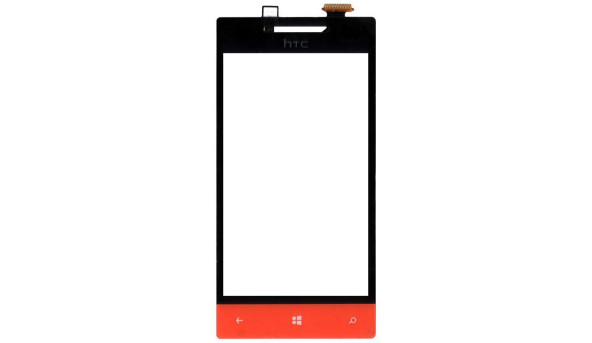 Тачскрін для смартфона HTC Windows Phone 8S (A620e) чорне з червоним