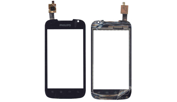 Тачскрін (Сенсорне скло) для смартфона Philips Xenium W635 чорний