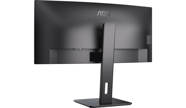 TFT 34" AOC CU34P3CV, WQHD,VA, 100Hz, вигнутий, HDMI, DP, USB-С, RJ-45, USB-hub, HAS, кол, чорний - 574524