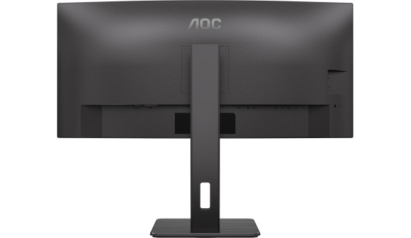 TFT 34" AOC CU34P3CV, WQHD,VA, 100Hz, вигнутий, HDMI, DP, USB-С, RJ-45, USB-hub, HAS, кол, чорний - 574524