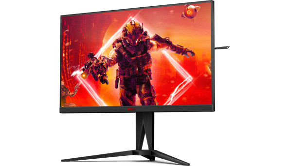 TFT 27" AOC AGON AG275QZ/EU, QHD, IPS, 270Гц, 0,5мс, 2x HDMI, 2x DP, USB-hub, HAS, Pivot, чорно-черв - 574534