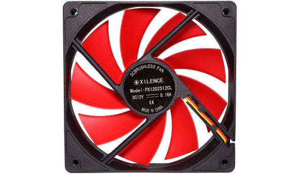 Вентилятор для корпуса 120mm Xilence XPF120.R black/red, Retail Box