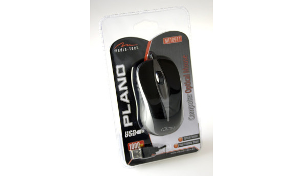 Мишка Media-Tech Plano, 3кн., 800dpi, темно-сіра (titanium) - 574665