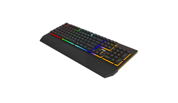 Клавіатура ігрова мембранно-механічна AOC GK200 Gaming RGB райдужна підсвітка USB - 574793