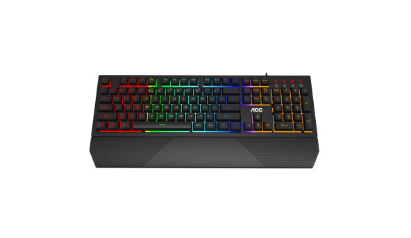 Клавіатура ігрова мембранно-механічна AOC GK200 Gaming RGB райдужна підсвітка USB - 574793