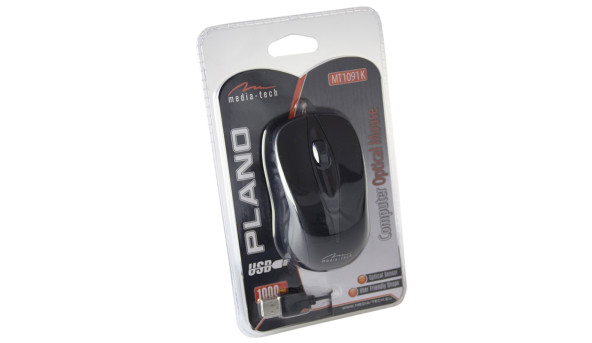 Мишка Media-Tech Plano, 3кн., 800dpi, чорна - 574906