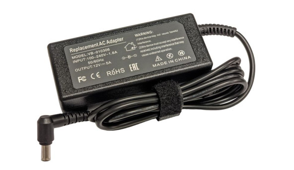 Блок живлення для монітора і телевізора Lcd Dell 60 Вт 12 В 5 A 6.5x4.5mm PA1260-0 REPLACEMENT