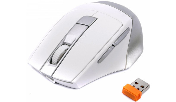 Мишка A4-Tech Fstyler FB35CS, бездротова, 6 кн., 2400 dpi, безшумна, BT+RF (Combo), біла - 575284