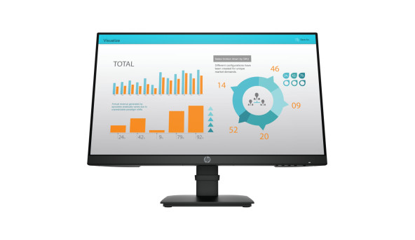 TFT 23.8" HP P24 G4, IPS, D-SUB, HDMI, DP ,чорний