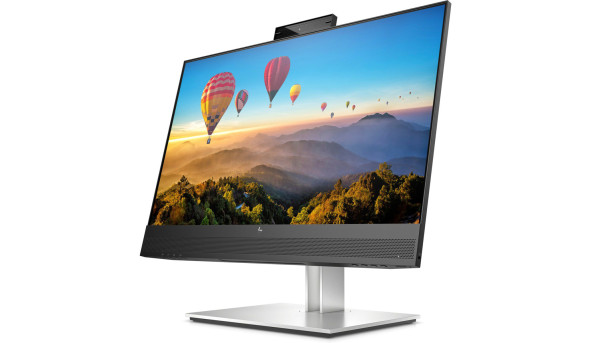 TFT 23.8" HP E24m G4, IPS, HDMI, DP, USB-С, RJ-45, Cam, HAS, колонки, чорно-сріблястий - 575935
