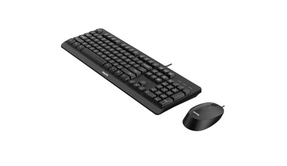 Комплект дротовий Philips 6207 (клавіатура + мишка) UA чорний - 575971