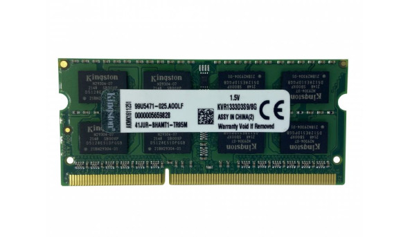 Модуль памяти Kingston SODIMM DDR3 8GB 1333 1.5V 204PIN KVR1333D3S9/8G