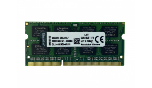 Модуль памяти Kingston SODIMM DDR3L 8GB 1600 1.35V 204PIN KVR16LS11/8