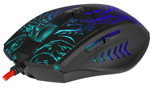 Мишка Defender Titan GM-650L, ігрова, 6400dpi., 6кн., RGB, Macro - 576093