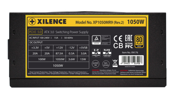 БЖ 1050W Xilence XP1050MR9.2 Performance X+ ATX 3.0 80+ Gold, 140mm, Modular, Retail Box - 576187