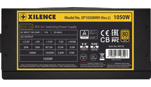 БЖ 1050W Xilence XP1050MR9.2 Performance X+ ATX 3.0 80+ Gold, 140mm, Modular, Retail Box - 576187