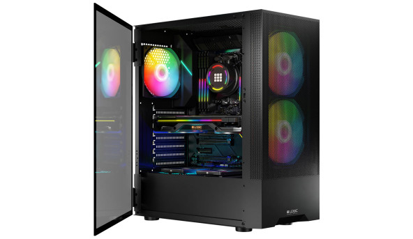 Корпус LogicConcept ARYA MESH+GLASS ARGB fans 2x140mm+1x120mm BLACK без БЖ ATX - 576256