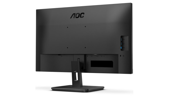 TFT 23.8" AOC 24E3UM, VA, 75Гц, D-Sub, HDMI, DP, USB-hub, колонки, чорний - 576325