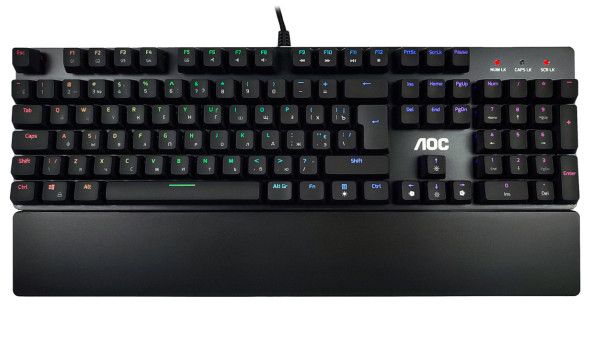 Клавіатура ігрова механічна AOC GK500 Gaming RGB USB (Outemu Red Switch)