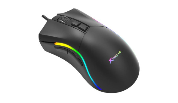 Мишка XTRIKE ME GM-226, ігрова, USB, 7200dpi., 7кн.,RGB, чорна - 576380