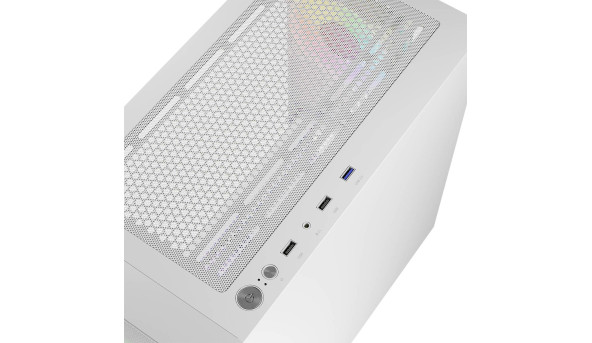 Корпус LogicConcept PORTOS MESH+GLASS ARGB fans 3x120mm WHITE без БЖ mATX - 576409