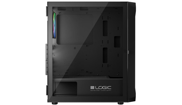 Корпус LogicConcept PORTOS MESH+GLASS ARGB fans 4x120mm BLACK без БЖ ATX - 576411