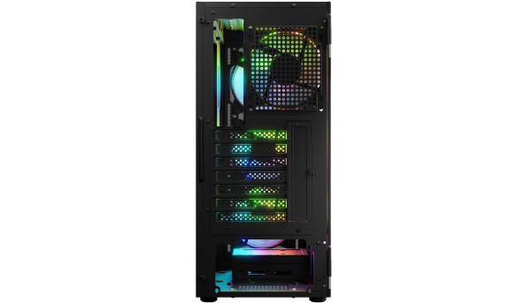 Корпус LogicConcept PORTOS MESH+GLASS ARGB fans 4x120mm BLACK без БЖ ATX - 576411