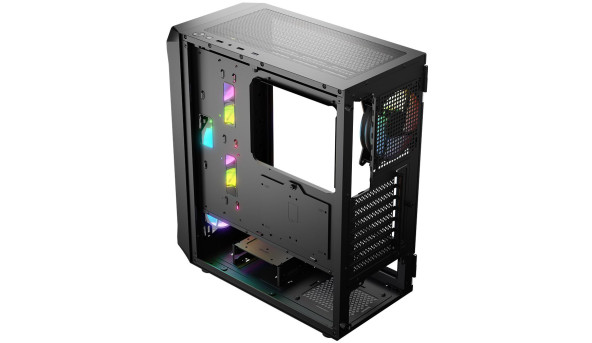 Корпус LogicConcept PORTOS MESH+GLASS ARGB fans 4x120mm BLACK без БЖ ATX - 576411