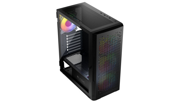 Корпус LogicConcept ARAMIS MESH+GLASS ARGB fans 4x120mm BLACK без БЖ ATX - 576413