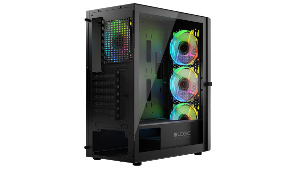 Корпус LogicConcept ARAMIS MESH+GLASS ARGB fans 4x120mm BLACK без БЖ ATX - 576413