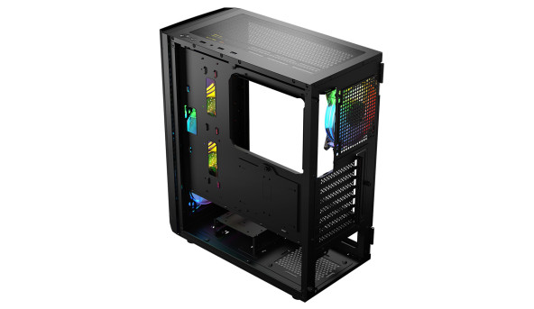 Корпус LogicConcept ARAMIS MESH+GLASS ARGB fans 4x120mm BLACK без БЖ ATX - 576413