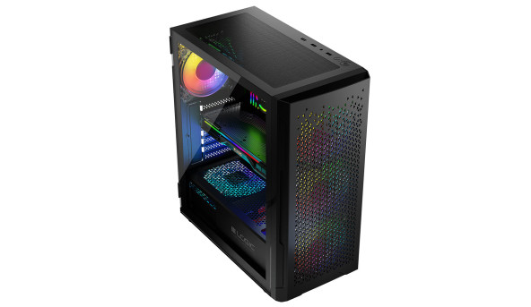 Корпус LogicConcept ARAMIS MESH+GLASS ARGB fans 4x120mm BLACK без БЖ ATX - 576413
