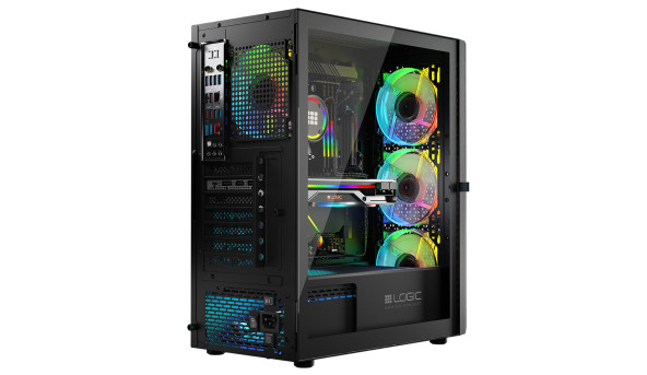 Корпус LogicConcept ARAMIS MESH+GLASS ARGB fans 4x120mm BLACK без БЖ ATX - 576413