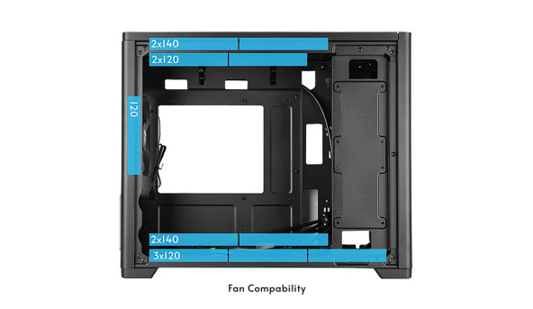 Корпус Chieftec UNI BX-10B-M-OP mATX, без БЖ, Black - 576451