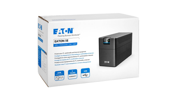 ДБЖ Eaton 5E 1200 USB DIN G2, 1200VA/660W, USB, 4xSchuko