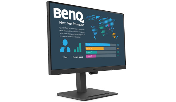 TFT 27" BenQ BL2790QT, IPS, QHD, 75Hz, HDMI, DP, DP-out, USB-C, HAS, USB-hub, колонки, чорний - 576620