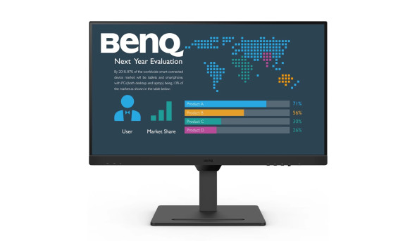 TFT 27" BenQ BL2790QT, IPS, QHD, 75Hz, HDMI, DP, DP-out, USB-C, HAS, USB-hub, колонки, чорний