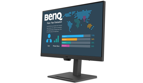 TFT 27" BenQ BL2790QT, IPS, QHD, 75Hz, HDMI, DP, DP-out, USB-C, HAS, USB-hub, колонки, чорний - 576620